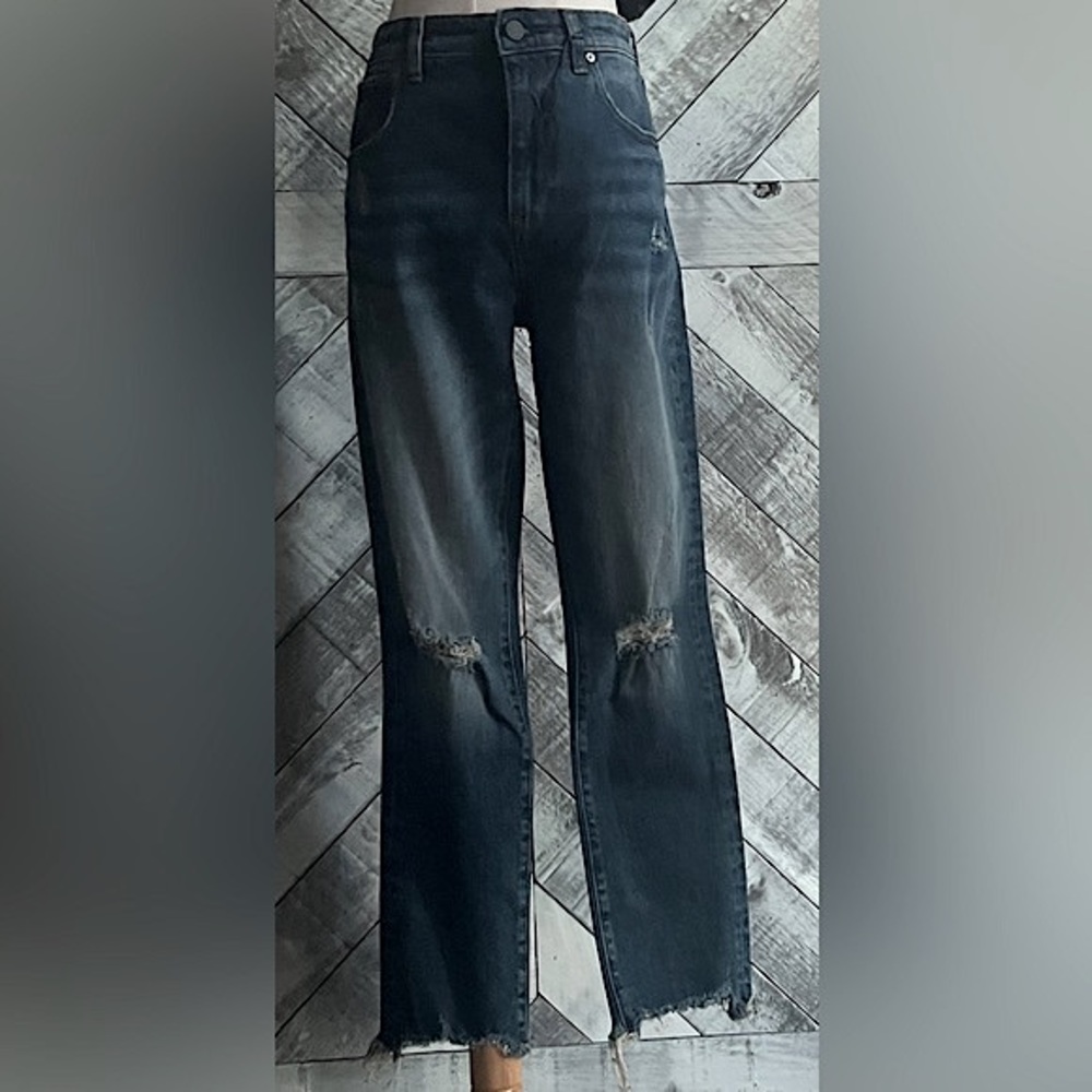 HALE By AG NADINE HIGH RISE DISTRESSED STRAIGHT LEG JEAN - Picture 4 of 12